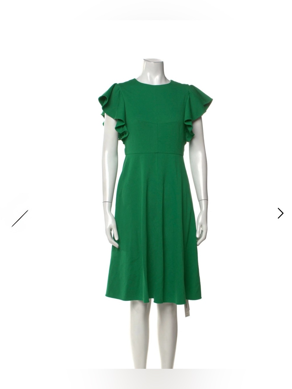 Kate Spade | Emerald Green Ruffle-Sleeve Fit & Flare Dress size 12